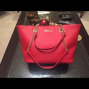 Red Kenneth Cole Reaction Tote Handbag